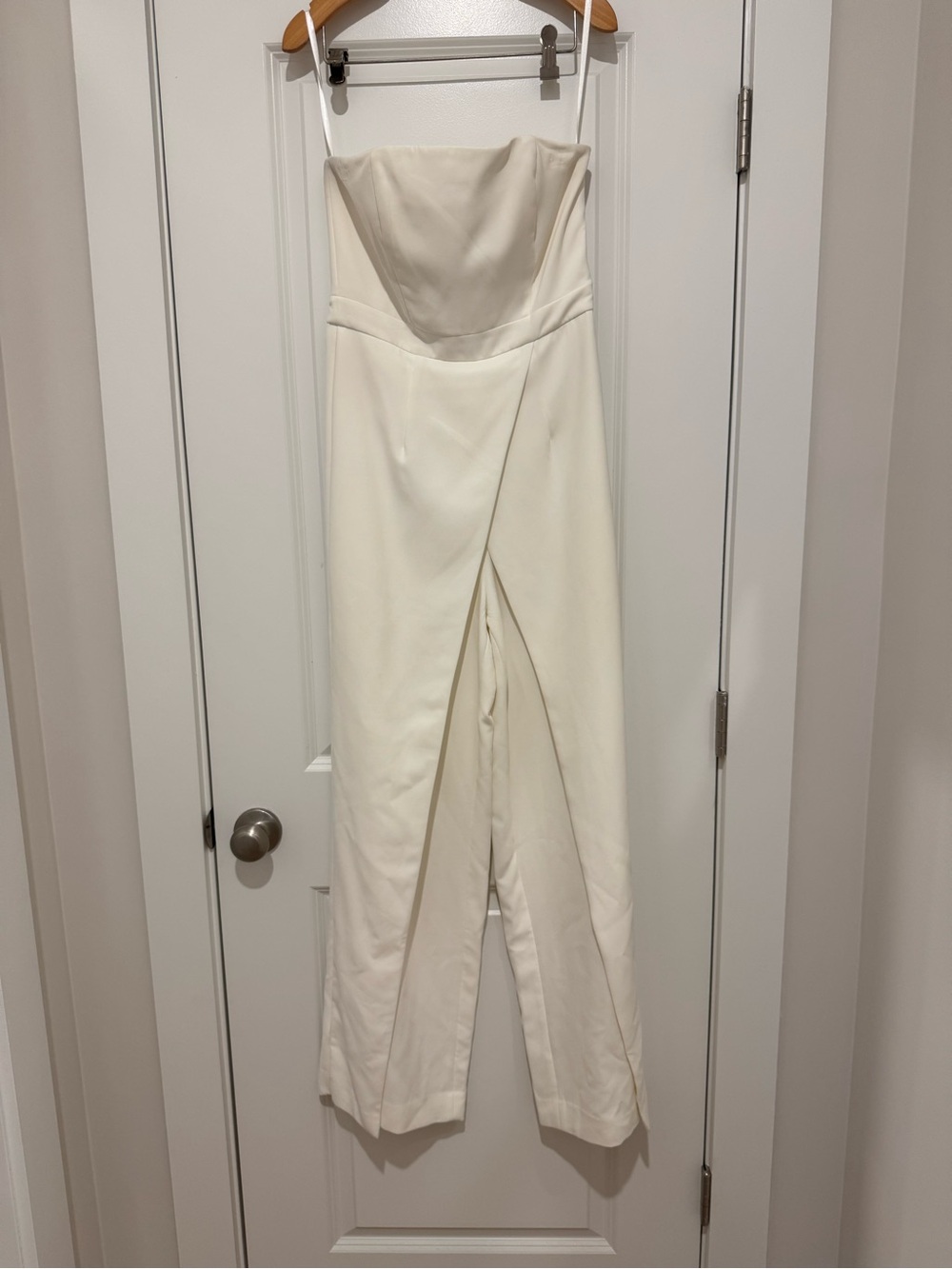 White House Black Market Strapless White Jumpsuit